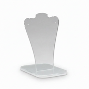 Necklace display on stand. H 22 cm. Acrylic. Bust form