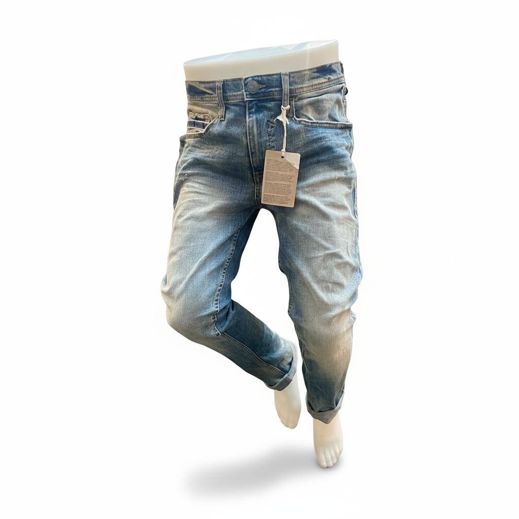 Mannequin lower half, men's, with wire for wall, white. H110