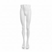 Male torso, legs - white. Metal base plate. Mannequin lower part