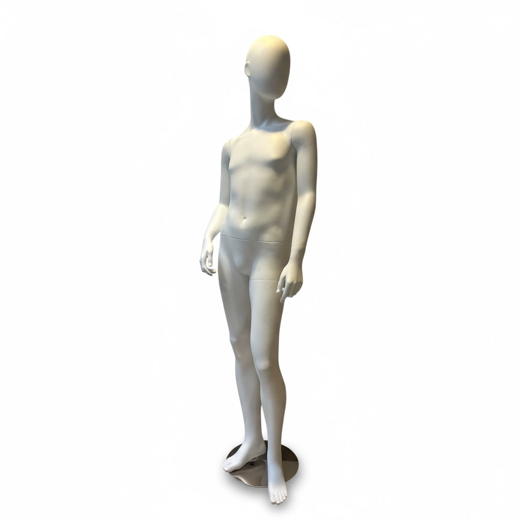 Hvid børnemannequin 12-14 år, højde 160 cm