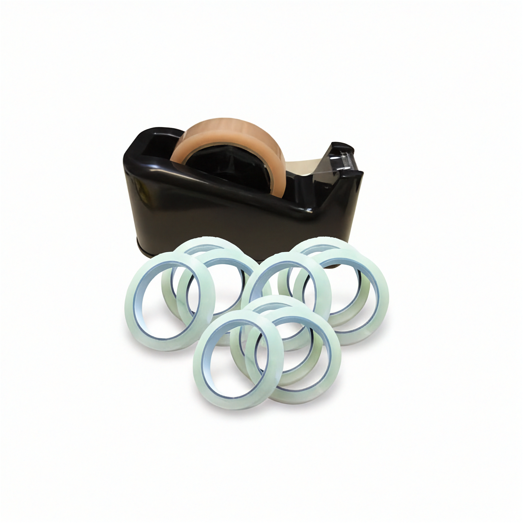 1 table dispenser - incl. 10 rolls clear tape