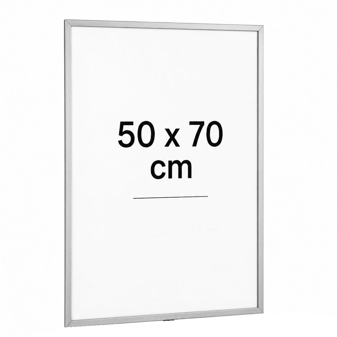 Snap frame 50 x 70 cm with mitered corners – aluminum, narrow 1.5 cm frame