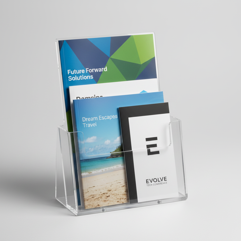 Brochure holder for table - A5