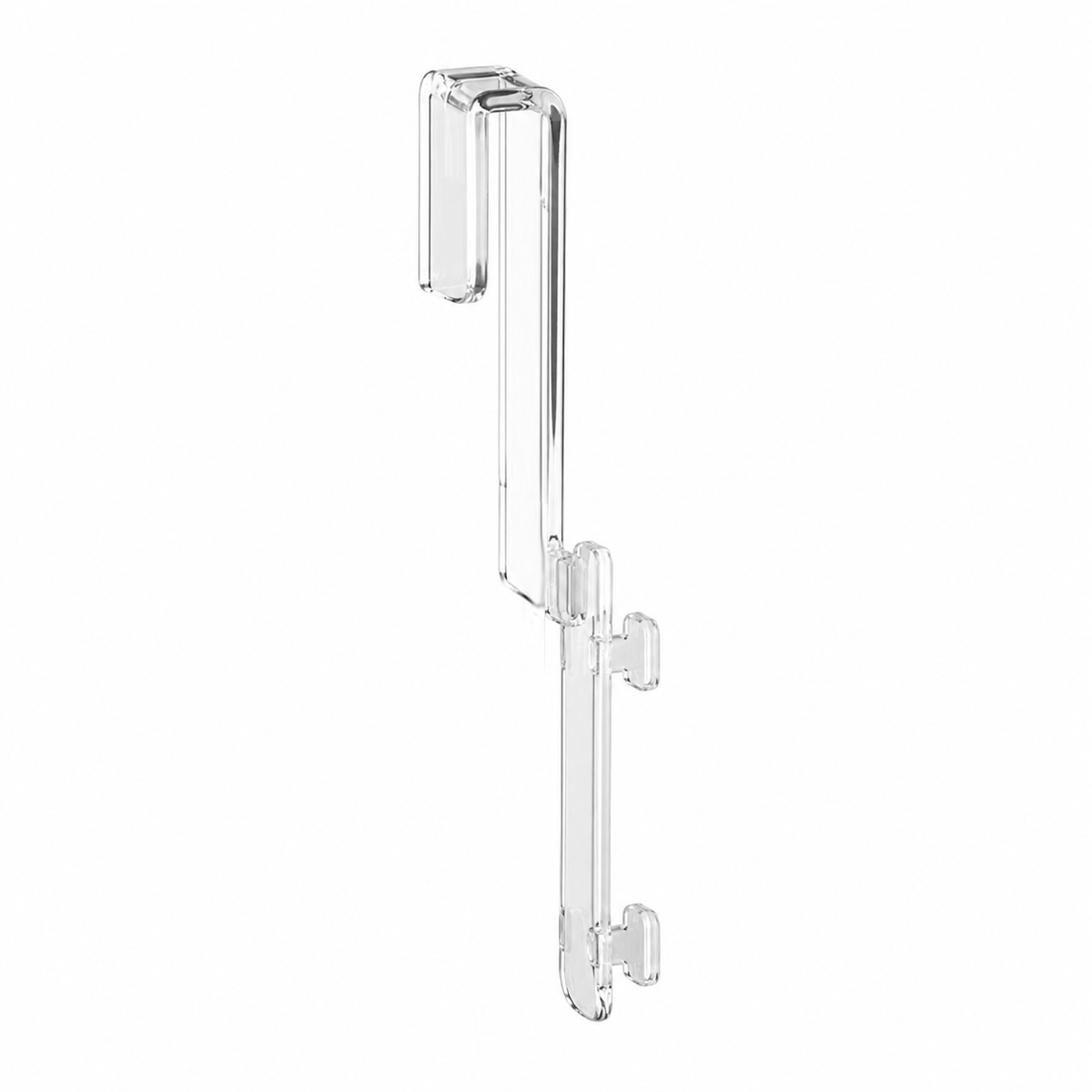 Hanging bracket for brochure holder on grids, acrylic