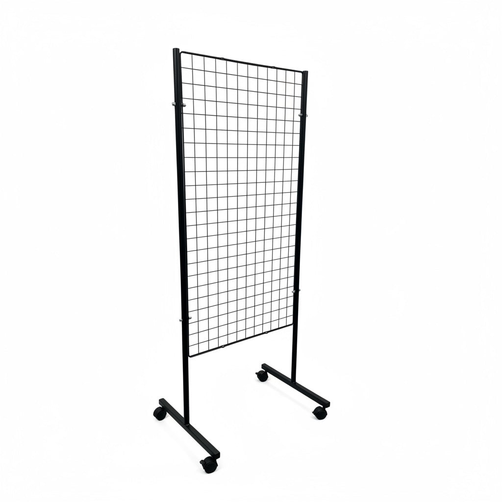 Sort gittergondol med gittermål 60 x 120 cm