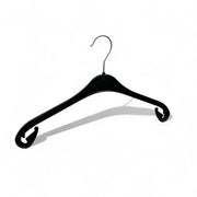 Plastic hanger, Adult, molded, with heavy-duty hook, black, 43 cm. 300 pcs.