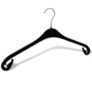 Plastic hanger, XL, molded, with heavy-duty hook, black, 47 cm. 270 pcs.