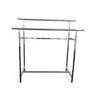 Twin, double rack, height-adjustable, chrome, W150 x H122-170 cm