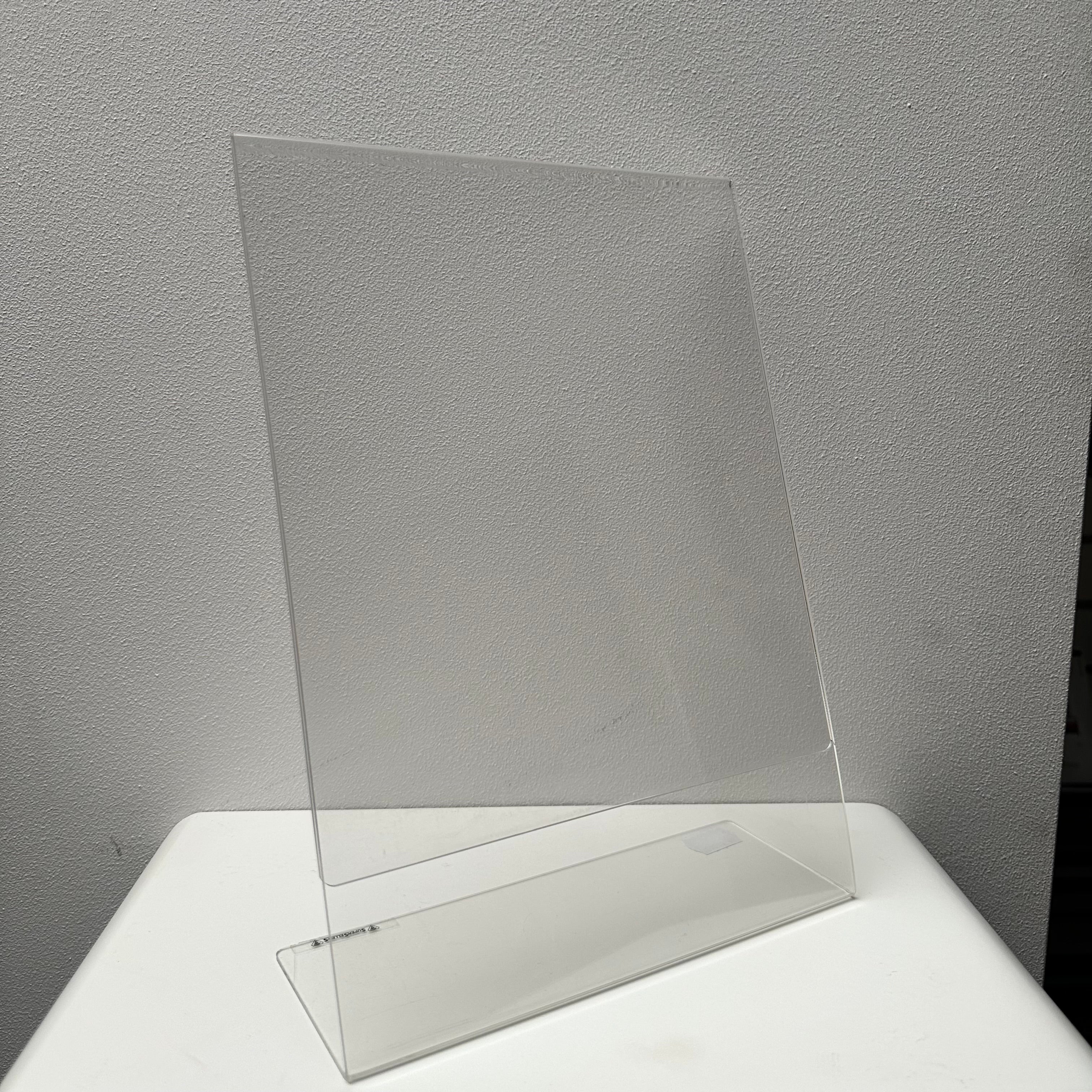 Sign holder A4, angled for tabletop, acrylic