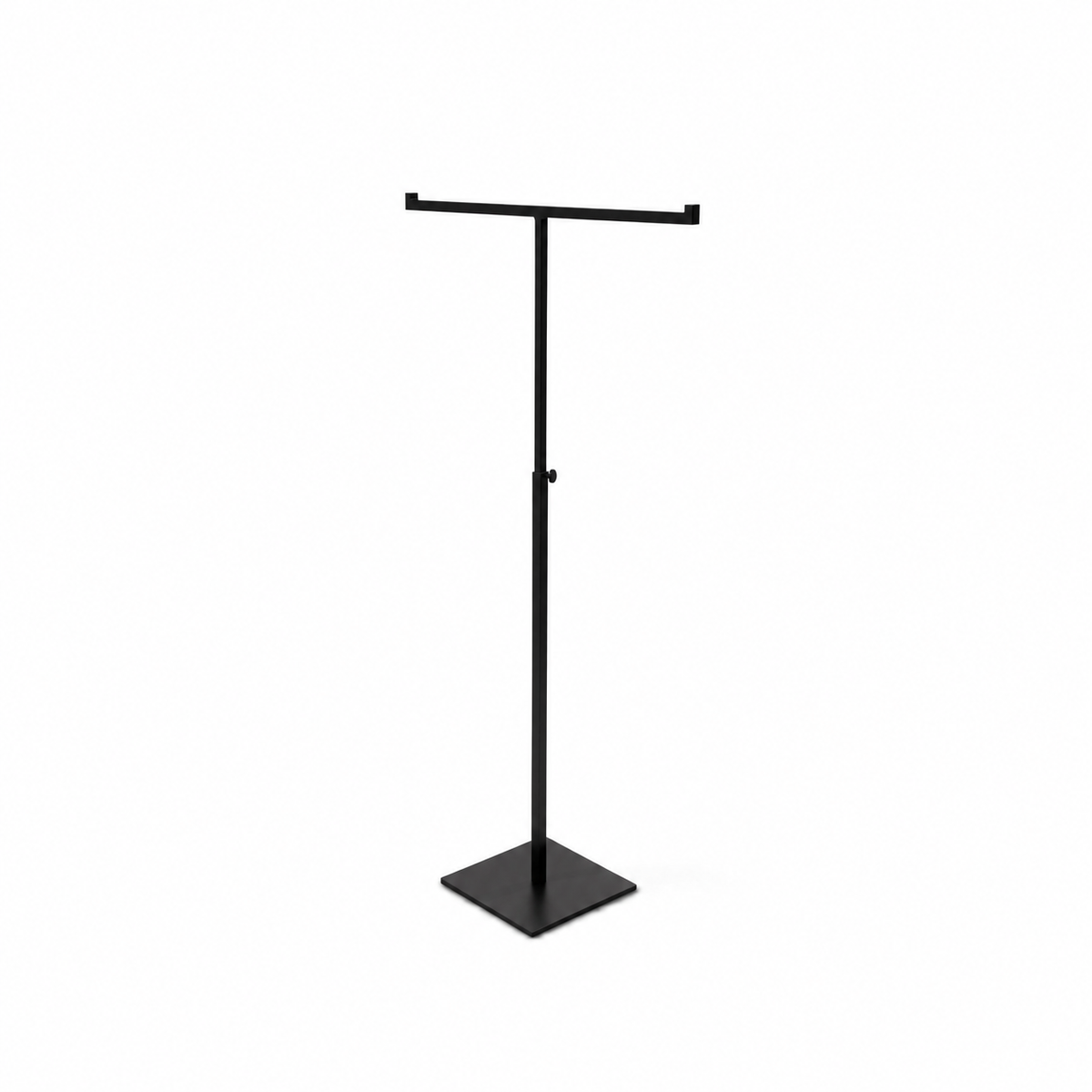 T-display - Height-adjustable. Black. H43-81 cm. Square base - jewelry display