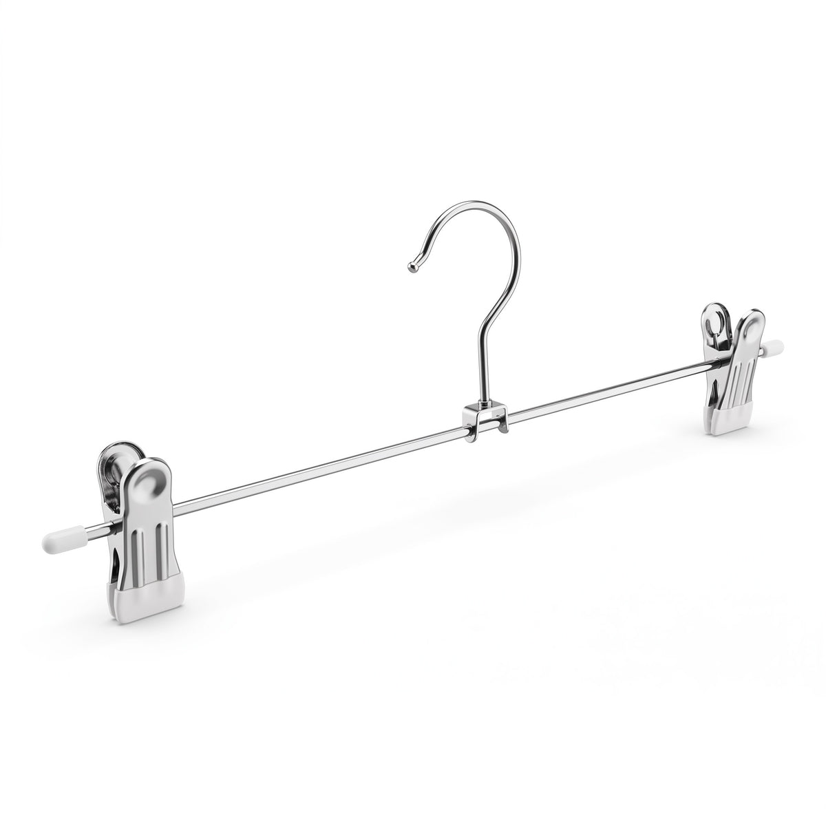 Clamp hanger, metal hanger in white, 30 cm. Price when buying min. 300 pcs.