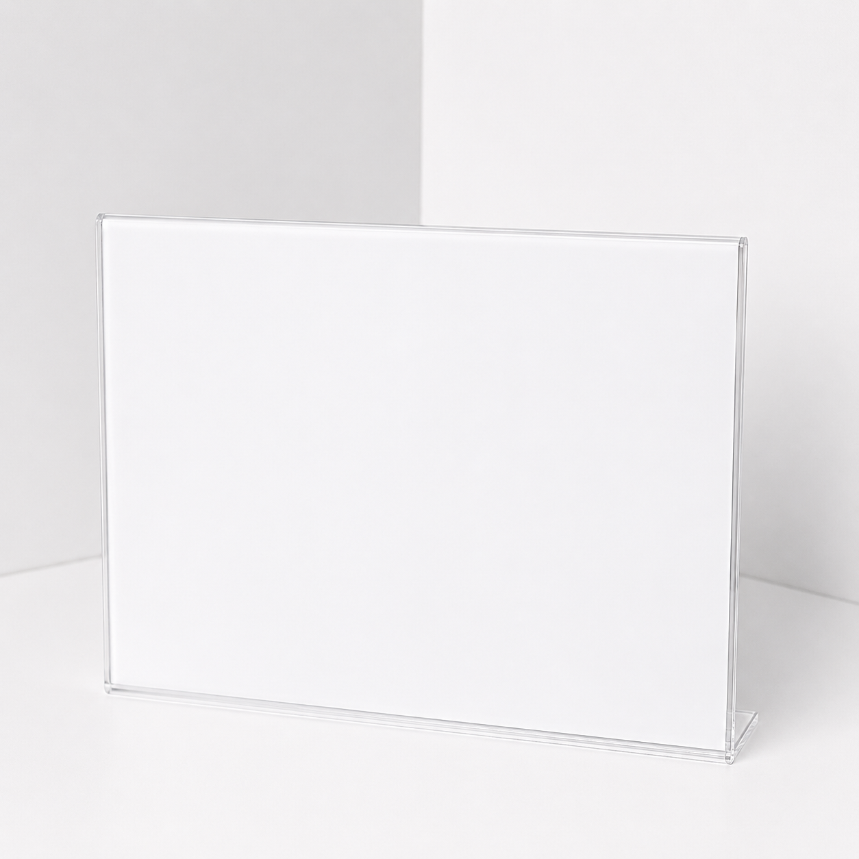 Sign Holder, A4 Wide, Angled, Acrylic, 21 x H30 cm