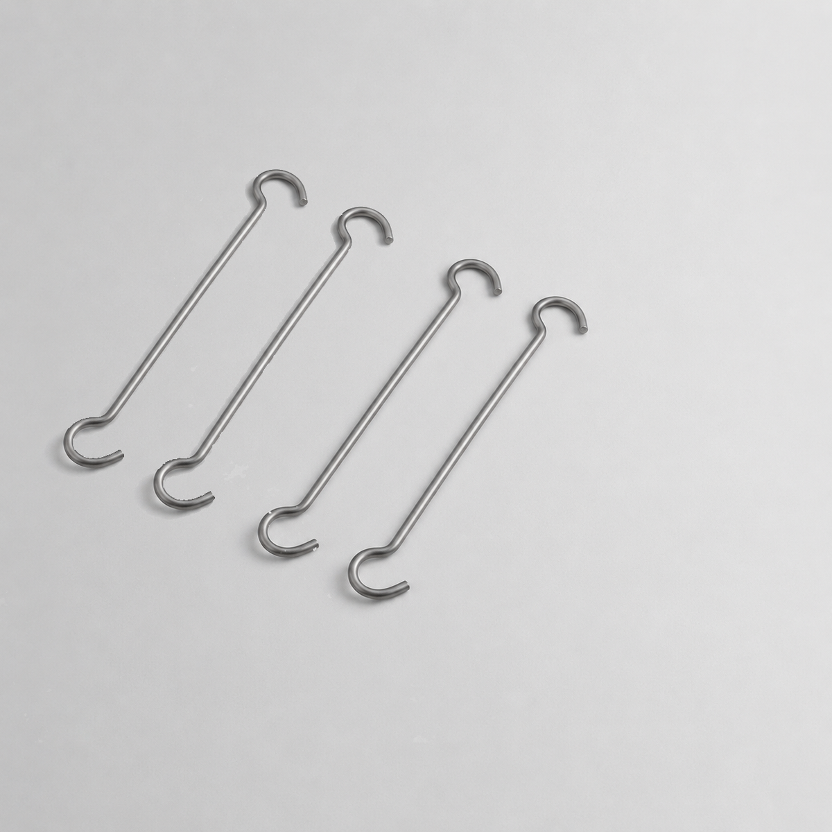 Double hanging hooks 15 cm. Pack of 4