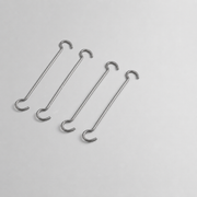 Double hanging hooks 15 cm. Pack of 4