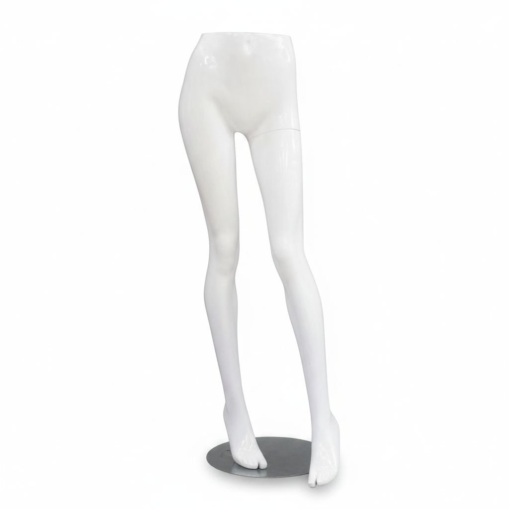 Female torso, legs - black. Metal base plate. Mannequin lower body. Hip twist