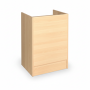 Slimline Disk, counter module, with recessed shelf, maple, H96 x W61cm x D46 cm