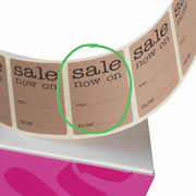 Labels, Sale now on, 2.5 x H4.4 cm, roll of 500 pcs.