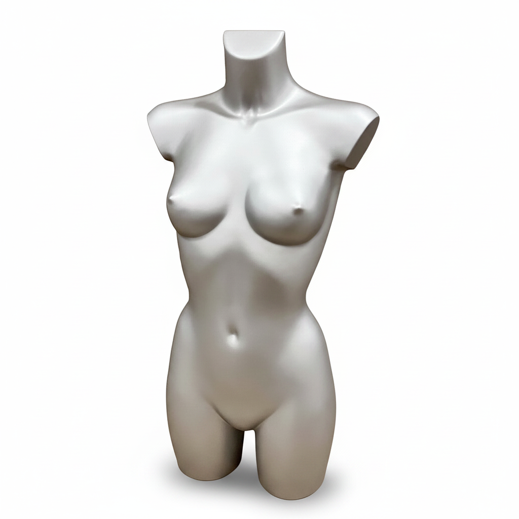 Women's torso, silver. With hip
