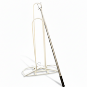 1 hanger catcher and 1 hanger stand in white