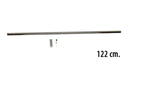 Tubo hanging rod with 2 hooks, 122 cm. Choose color