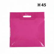 Plastic bag, large, pink, pack of 100 pcs., 50 micron, W 56 x D/BF 10 x H 45 cm, reinforced handles