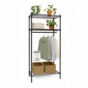 Wardrobe Shelf - TUBO (W 91 x D 46 x H 220 cm.) - Black