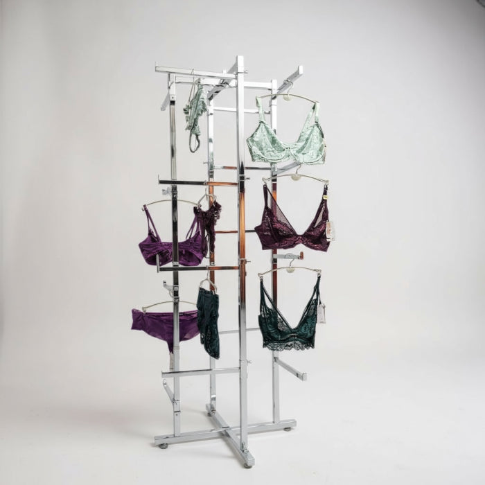 Floor stand with 16 arms. Chrome