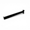 Straight front hinge for grille. Black - 30 cm