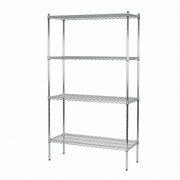 Shelf - TUBO (W 122 x D 46 x H 220 cm.) - Chrome