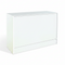 Slimline Disk, closed module, with 3 shelves, white, W122 x D46 x H96 cm assembled. 2 Sorting, scratches and scuffs.