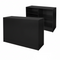 Slimline Disk, closed module, with 3 shelves, black, W122 x D46 x H96 cm