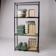 Shelf - TUBO (W 91 x D 46 x H 220 cm.) - Black, light lacquer