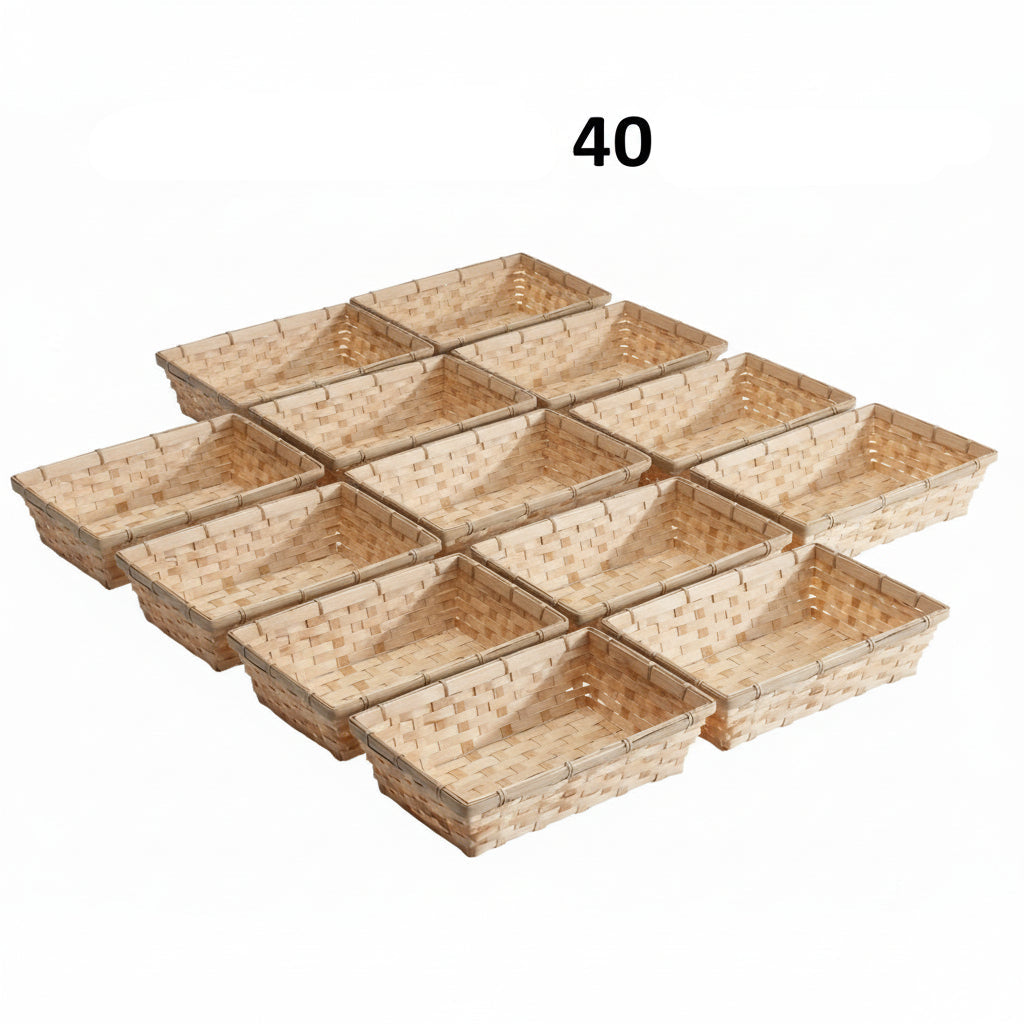 Gift basket - BULK - Bamboo, H 7 cm. - Min. purchase 40 pcs.