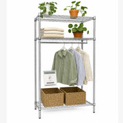 Wardrobe Shelf - TUBO (W 122 x D 46 x H 220 cm.) - Chrome