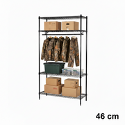 Wardrobe Shelf - TUBO (W 122 x D 46 x H 220 cm.) - Black