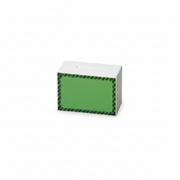 Manilla label, 8x6 cm - Green/black. 100 pcs.