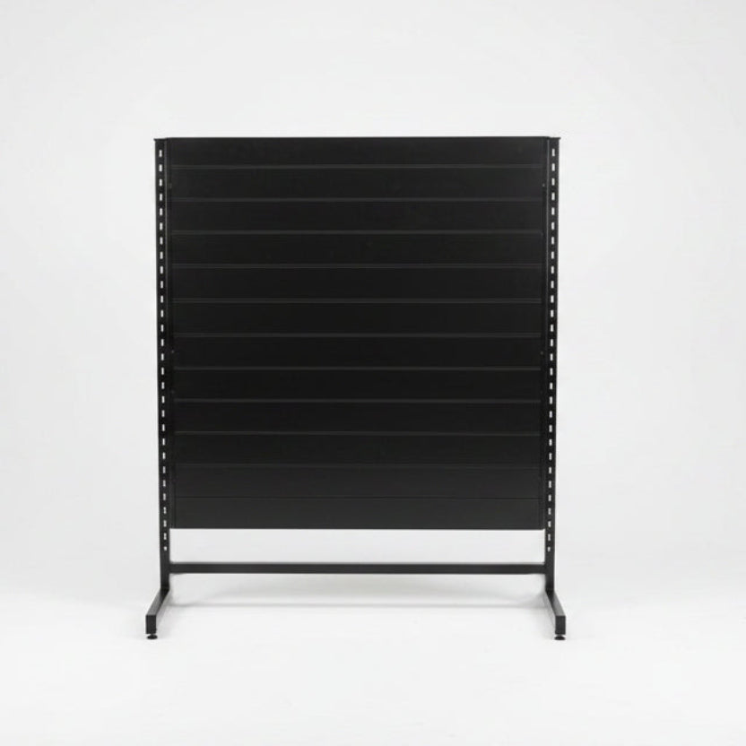 Panel gondola, single-sided, standard panel, black. black, W127 x D40.5 x H147 cm