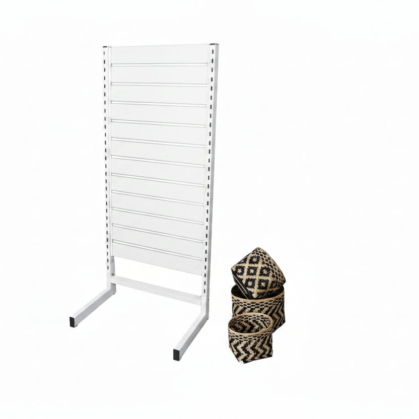 Panel gondola, single-sided, standard panel, white, white. W67 x D40.5 x H147 cm