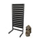 Panel gondola, single-sided, standard black panel. Black, B67 x D40.5 x H147 cm