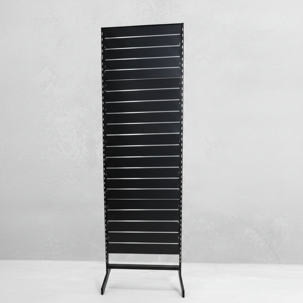 Panel gondola, single-sided, standard panel, black. black, B67 x D40.5 x H247 cm