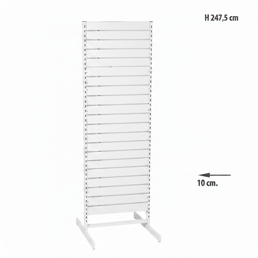 Panel gondola, double-sided, standard panel, white. white, W67 x D76 x H247 cm