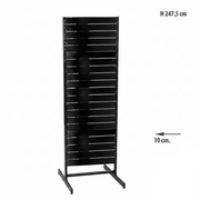 Panel gondola, double-sided, standard panel, black. W67 x D76 x H247 cm