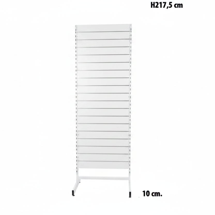Panel gondola, single-sided, standard panel, white. W67 x D40.5 x H217 cm