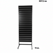 Panel gondola, single-sided, standard panel, black. black, W67 x D40.5 x H217 cm