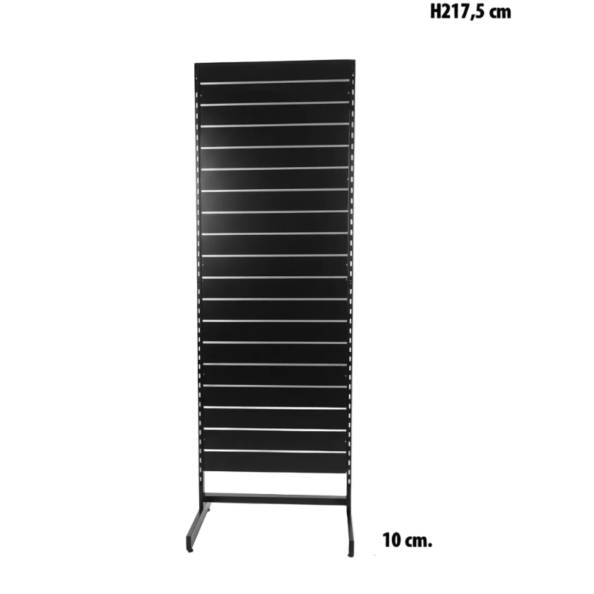Panel gondola, single-sided, standard panel, black, W67 x D40.5 x H217 cm