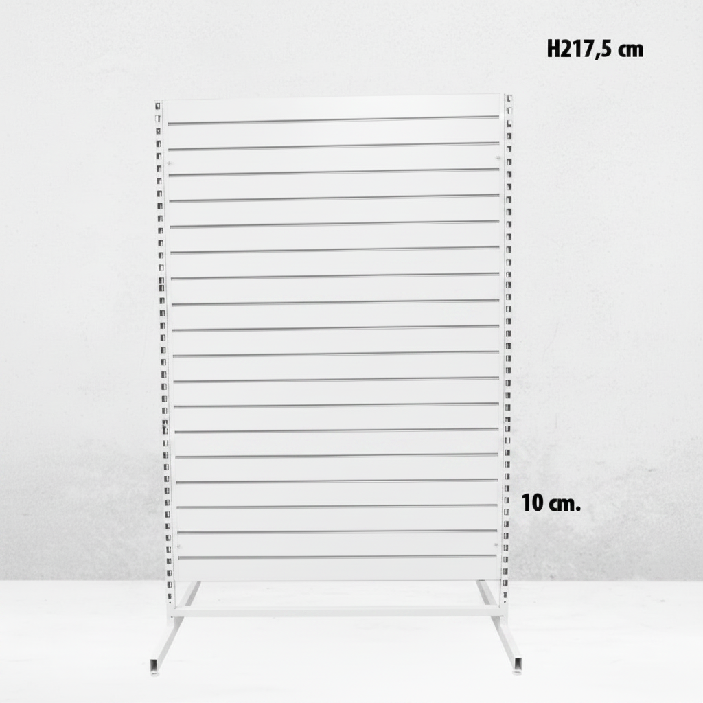 Panel gondola, double-sided, standard panel, white. white, W127 x D76 x H217 cm