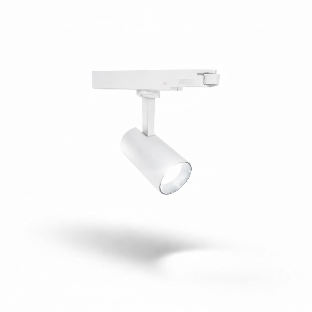 Spot for 3-phase track, H13 cm. Ø 6.50. White