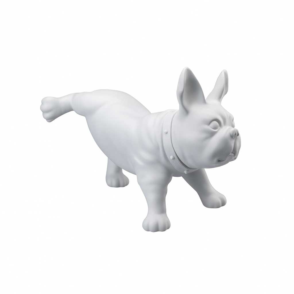 Fransk bulldog, Luis - Hvid. Hundemannequin