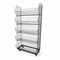 Stackable basket unit with 5 baskets and wheels – matte black, 81 x 43 x H160 cm