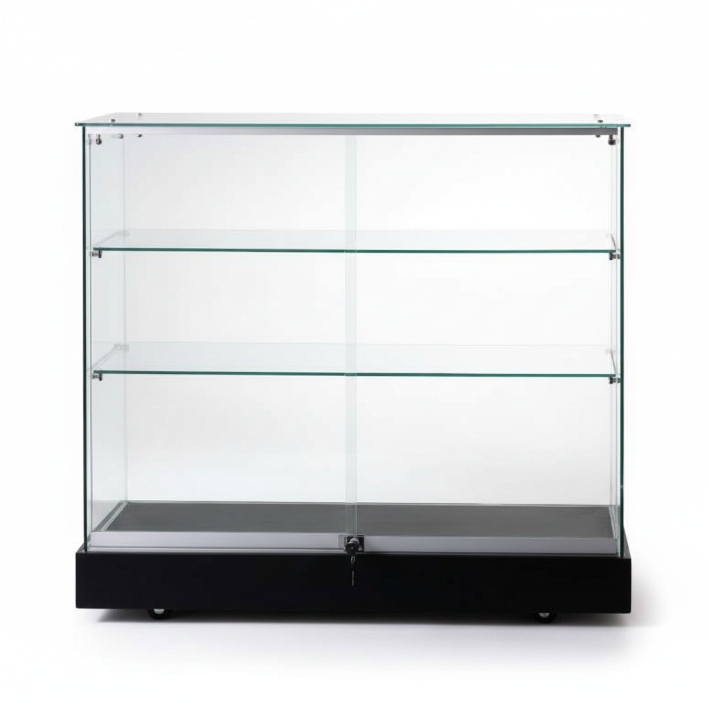 Display Cabinet - Counter - Toscana 3. W 102 x D 46 x H 90 cm. Black
